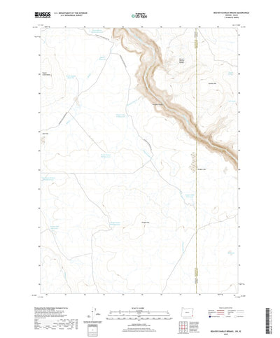 United States Geological Survey Beaver Charlie Breaks, OR (2020, 24000-Scale) digital map