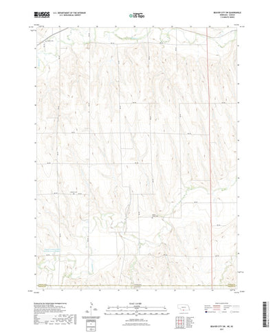 United States Geological Survey Beaver City SW, NE (2021, 24000-Scale) digital map