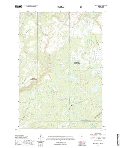 United States Geological Survey Bechler Falls, WY (2021, 24000-Scale) digital map