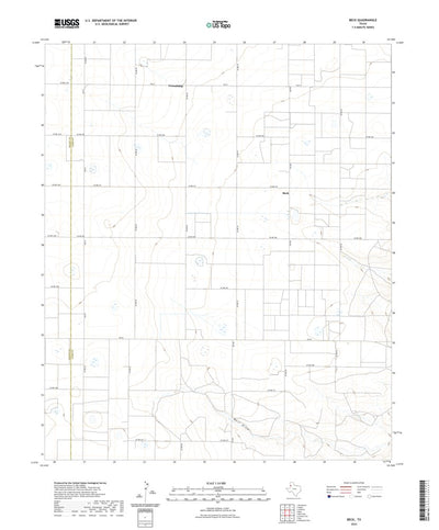 United States Geological Survey Beck, TX (2022, 24000-Scale) digital map