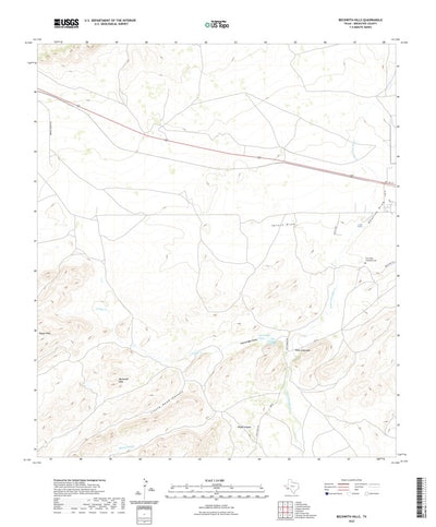 United States Geological Survey Beckwith Hills, TX (2022, 24000-Scale) digital map