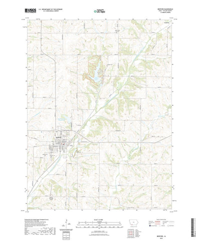 United States Geological Survey Bedford, IA (2022, 24000-Scale) digital map