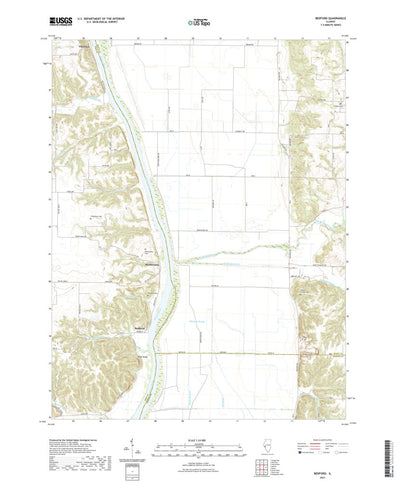 United States Geological Survey Bedford, IL (2021, 24000-Scale) digital map