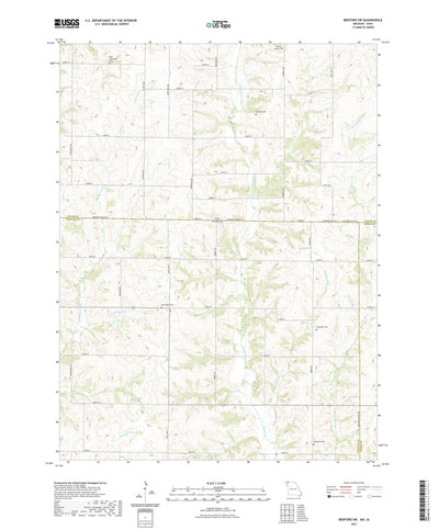United States Geological Survey Bedford SW, MO (2021, 24000-Scale) digital map