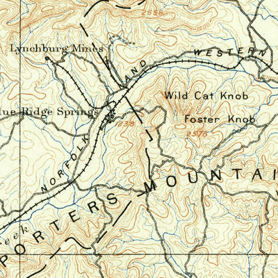 United States Geological Survey Bedford, VA (1890, 125000-Scale) digital map