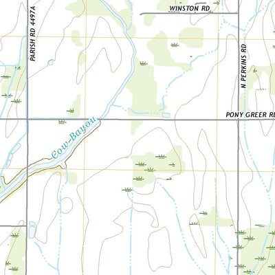 United States Geological Survey Bee Bayou, LA (2020, 24000-Scale) digital map