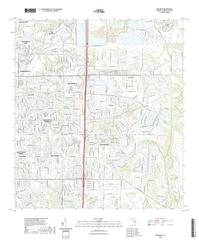 United States Geological Survey Bee Ridge, FL (2021, 24000-Scale) digital map