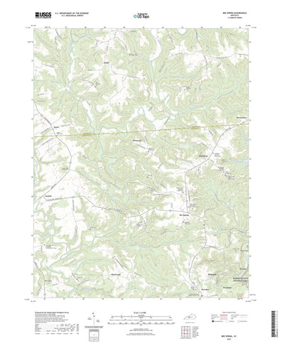 United States Geological Survey Bee Spring, KY (2022, 24000-Scale) digital map