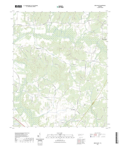 United States Geological Survey Beech Bluff, TN (2022, 24000-Scale) digital map