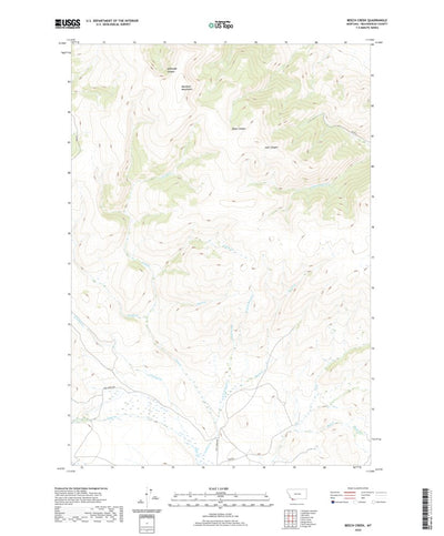 United States Geological Survey Beech Creek, MT (2020, 24000-Scale) digital map