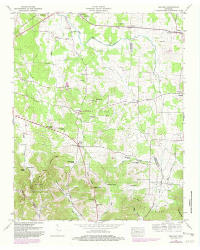 United States Geological Survey Belfast, TN (1949, 24000-Scale) digital map