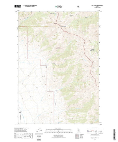 United States Geological Survey Bell Mountain, ID (2020, 24000-Scale) digital map