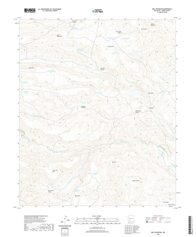 United States Geological Survey Bell Mountain, NM (2020, 24000-Scale) digital map