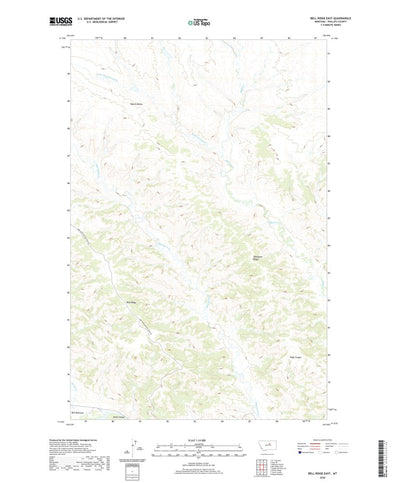 United States Geological Survey Bell Ridge East, MT (2020, 24000-Scale) digital map