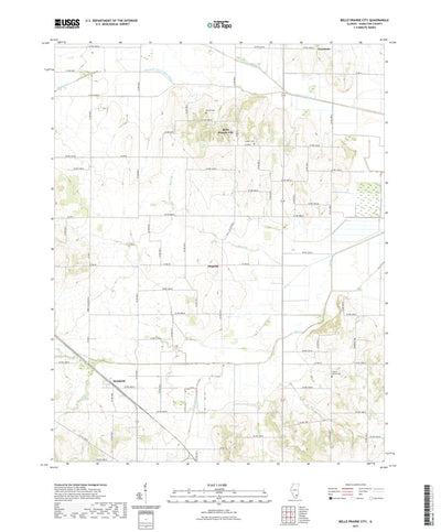 United States Geological Survey Belle Prairie City, IL (2021, 24000-Scale) digital map