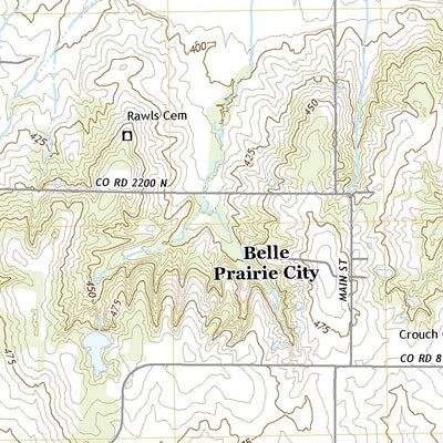 United States Geological Survey Belle Prairie City, IL (2021, 24000-Scale) digital map