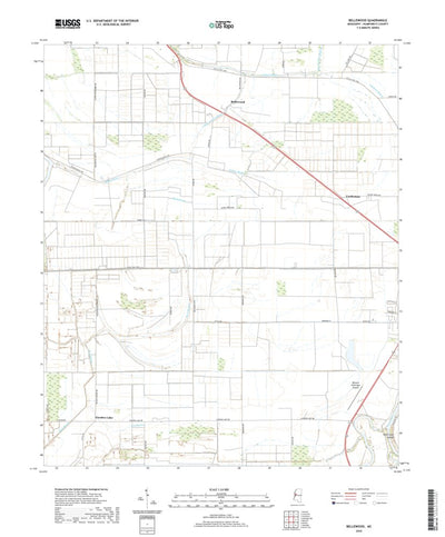United States Geological Survey Bellewood, MS (2020, 24000-Scale) digital map