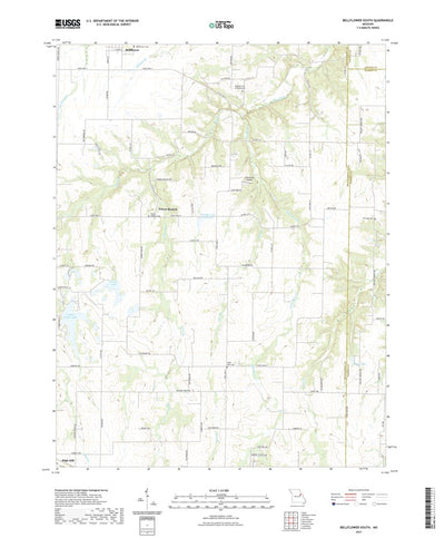 United States Geological Survey Bellflower South, MO (2021, 24000-Scale) digital map
