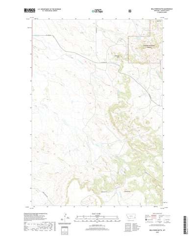 United States Geological Survey Belltower Butte, MT (2020, 24000-Scale) digital map