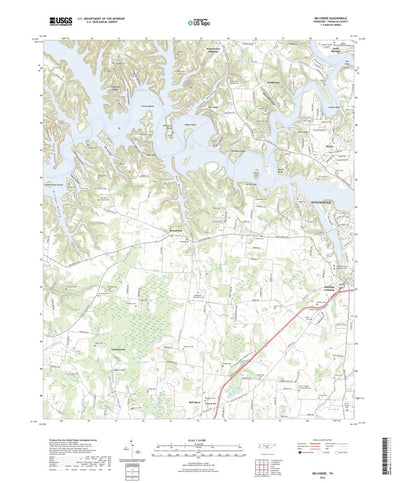 United States Geological Survey Belvidere, TN (2022, 24000-Scale) digital map