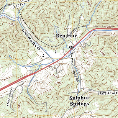 United States Geological Survey Ben Hur, VA (2022, 24000-Scale) digital map