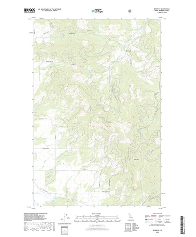United States Geological Survey Benewah, ID (2020, 24000-Scale) digital map