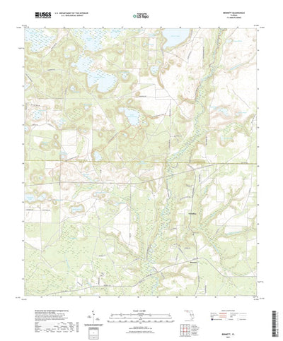 United States Geological Survey Bennett, FL (2021, 24000-Scale) digital map