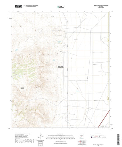 United States Geological Survey Bennett Mountain, NM (2020, 24000-Scale) digital map
