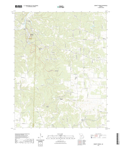United States Geological Survey Bennett Springs, MO (2021, 24000-Scale) digital map