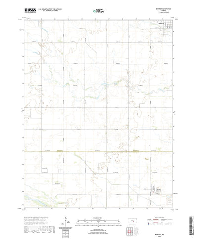 United States Geological Survey Bentley, KS (2022, 24000-Scale) digital map