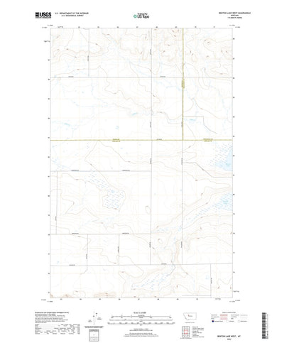 United States Geological Survey Benton Lake West, MT (2020, 24000-Scale) digital map