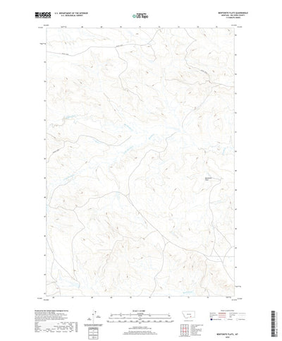 United States Geological Survey Bentonite Flats, MT (2020, 24000-Scale) digital map