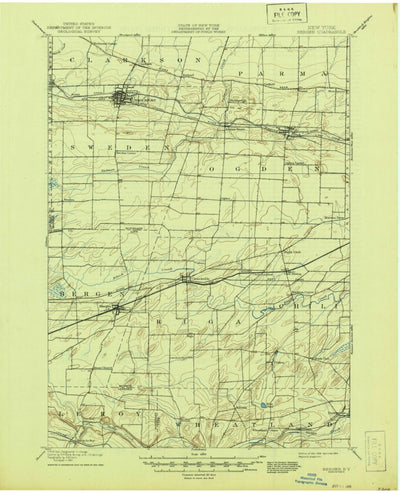 United States Geological Survey Bergen, NY (1899, 62500-Scale) digital map