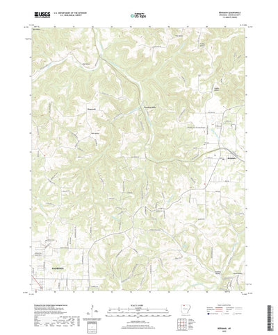 United States Geological Survey Bergman, AR (2020, 24000-Scale) digital map