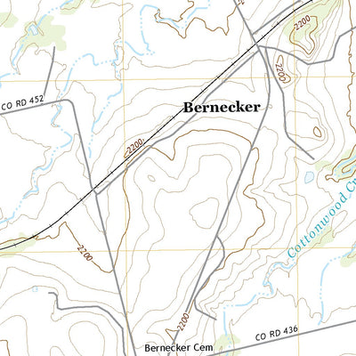 United States Geological Survey Bernecker, TX (2022, 24000-Scale) digital map