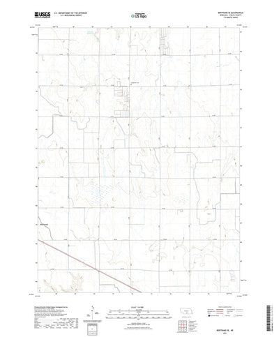 United States Geological Survey Bertrand SE, NE (2021, 24000-Scale) digital map