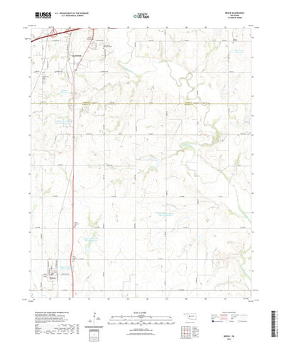 United States Geological Survey Bessie, OK (2022, 24000-Scale) digital map