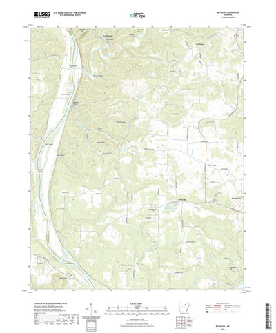 United States Geological Survey Bethesda, AR (2020, 24000-Scale) digital map