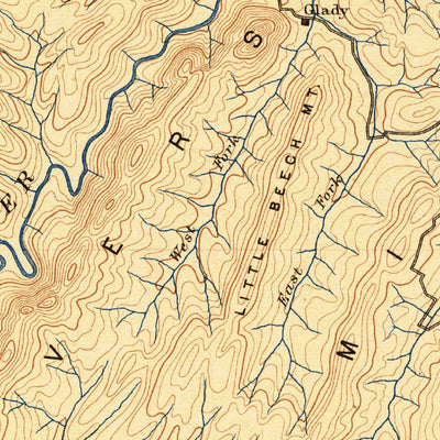 United States Geological Survey Beverly, WV-VA (1889, 125000-Scale) digital map
