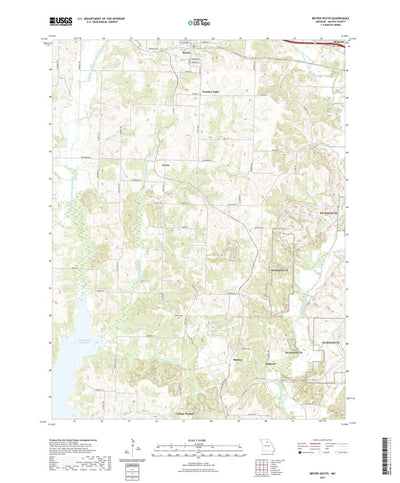 United States Geological Survey Bevier South, MO (2021, 24000-Scale) digital map