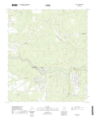 United States Geological Survey Bevil Oaks, TX (2022, 24000-Scale) digital map