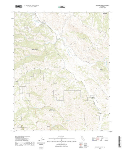 United States Geological Survey Bickmore Canyon, CA (2021, 24000-Scale) digital map