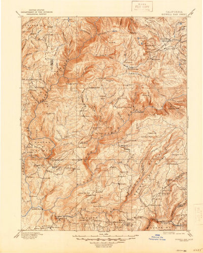 United States Geological Survey Bidwell Bar, CA (1897, 125000-Scale) digital map