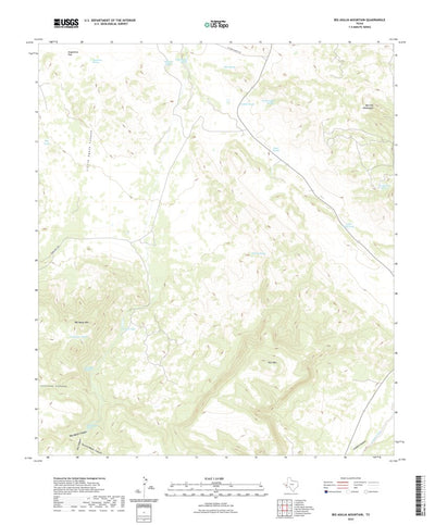 United States Geological Survey Big Aguja Mountain, TX (2022, 24000-Scale) digital map