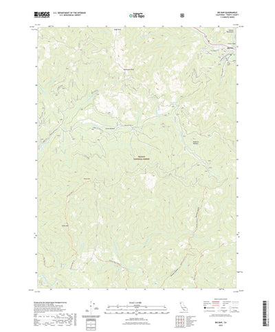 United States Geological Survey Big Bar, CA (2022, 24000-Scale) digital map