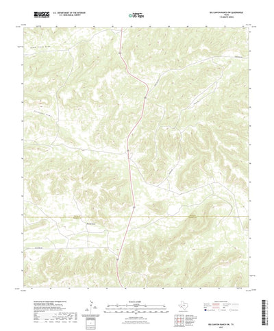 United States Geological Survey Big Canyon Ranch SW, TX (2022, 24000-Scale) digital map