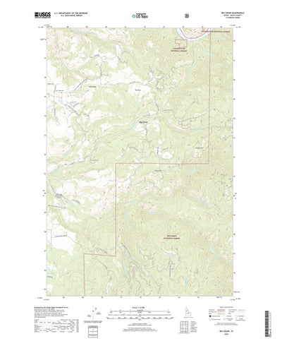 United States Geological Survey Big Cedar, ID (2020, 24000-Scale) digital map
