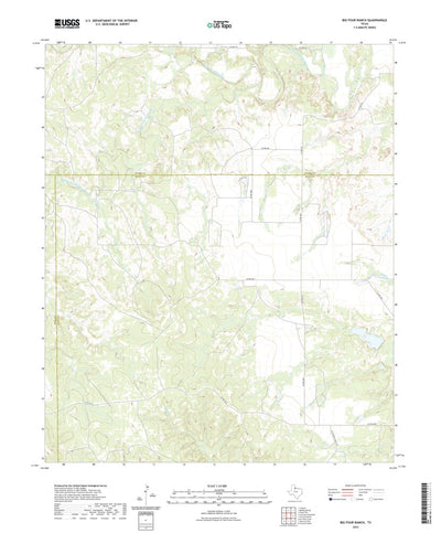 United States Geological Survey Big Four Ranch, TX (2022, 24000-Scale) digital map