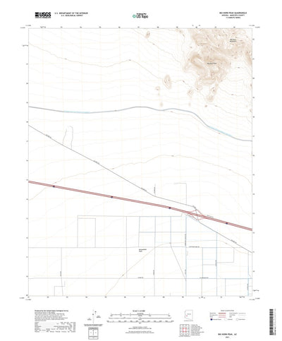 United States Geological Survey Big Horn Peak, AZ (2021, 24000-Scale) digital map