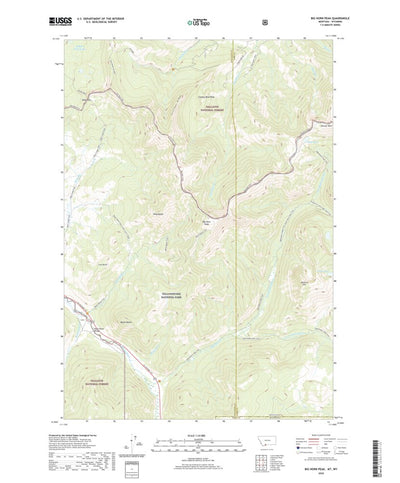 United States Geological Survey Big Horn Peak, MT (2020, 24000-Scale) digital map